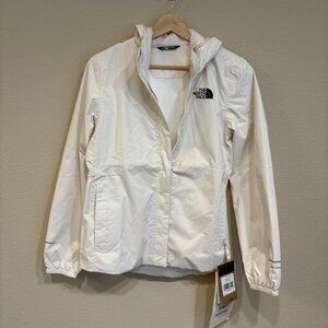 The North Face Girls Antora Rain Jacket in White Dune
